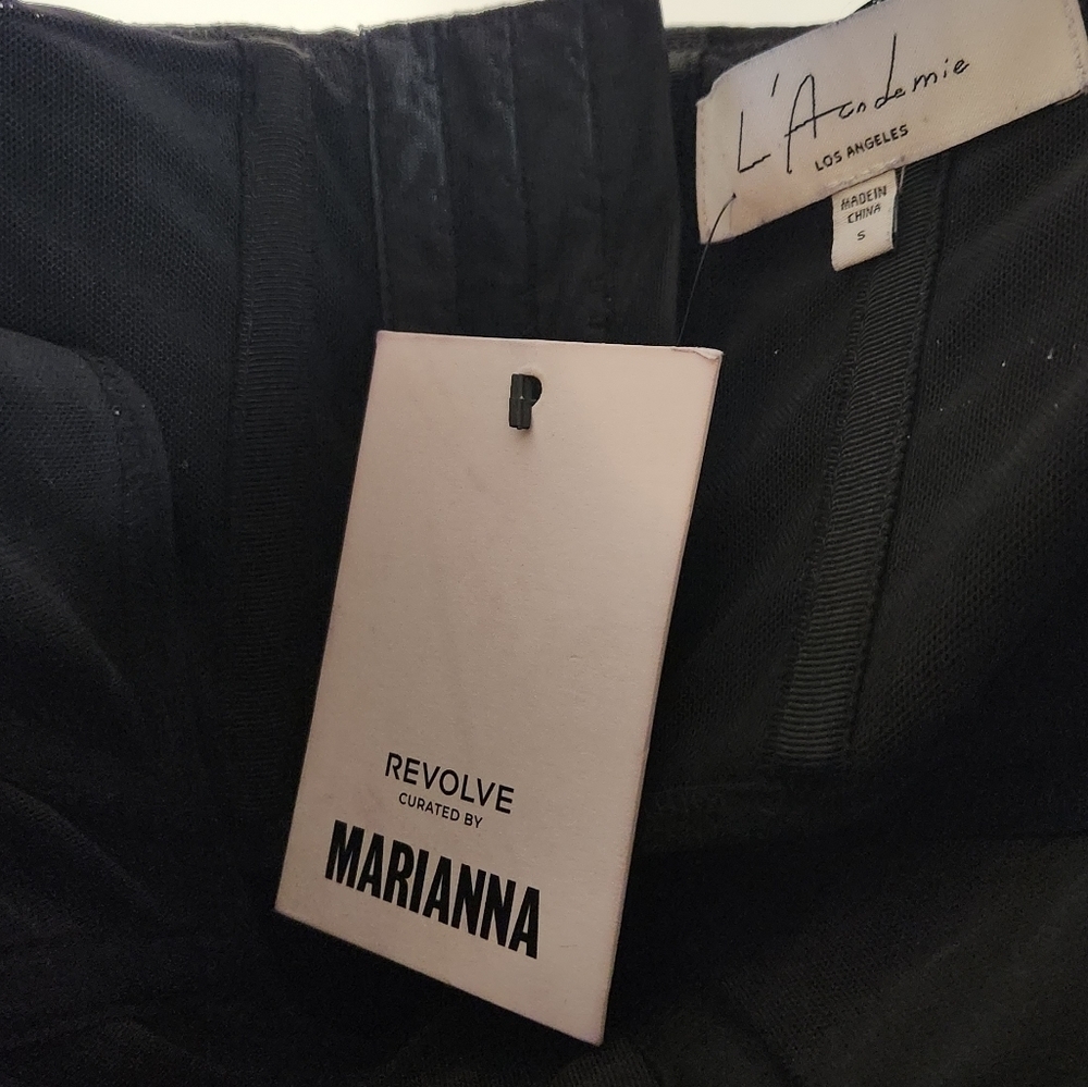 Revolve X l'academie NWT Marianna Hewitt Sunny Midi Dress in Black Size Small - Picture 9 of 13